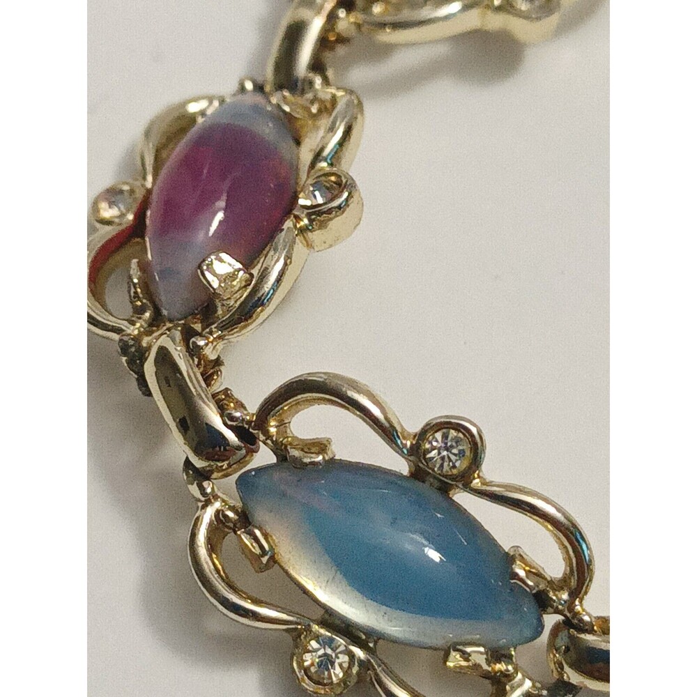 SARAH COVENTRY 1959 Sabrina Fair Watermelon Jelly Rhinestone Bracelet Small - Picture 2 of 6